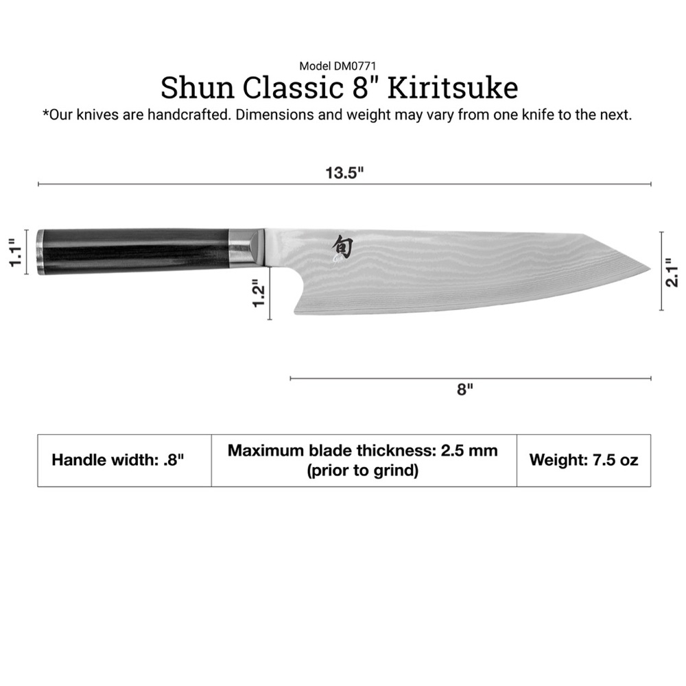 Shun Classic 8" Kiritsuke Knife - Picture 4 of 4